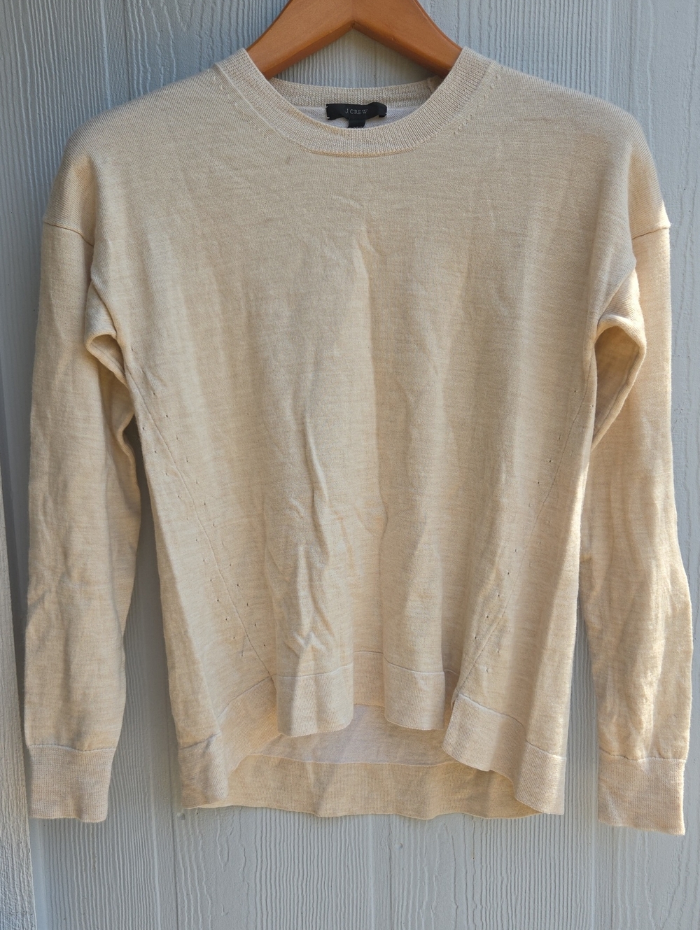 J. CREW | Light Cream Crewneck Sweater (Size XS)